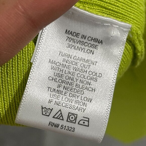 NEW Vince Camuto Womens XL Ribbed Sleeveless Sweater Tank Top Key Lime - Picture 7 of 8